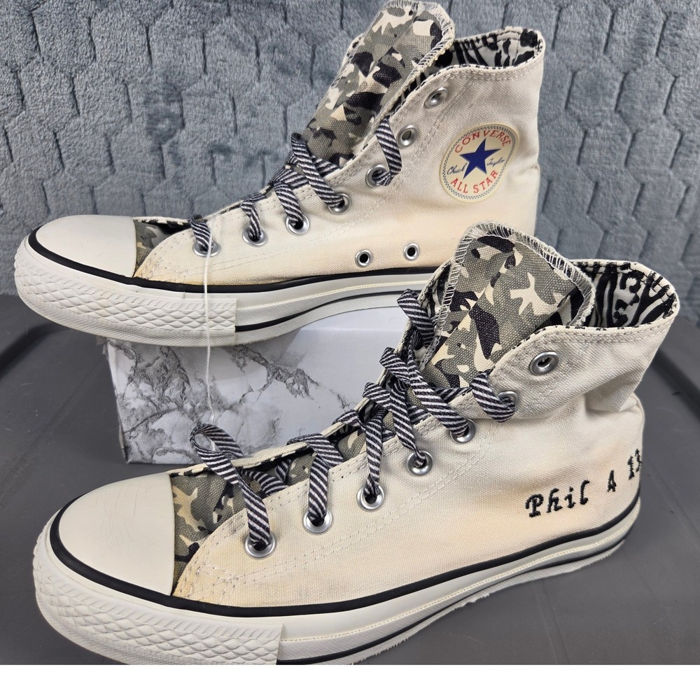 Converse Chuck Taylor All Star High Top Cream Camo Animal Print Phil 4 13 Men 6